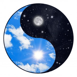 Yin Yang symbol - sun and moon